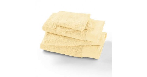 5-delige handdoekenset vanillegeel